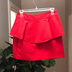 Urban Outfitters Red Peplum Mini Skirt
